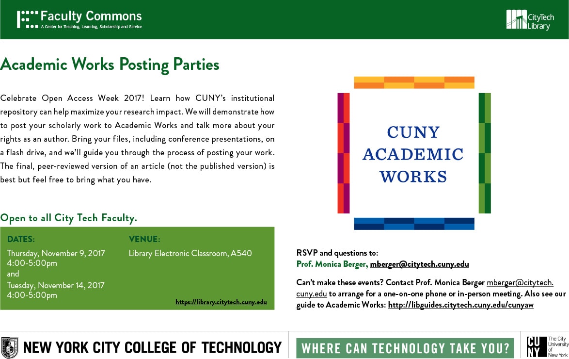 Academic Works Posting Parties